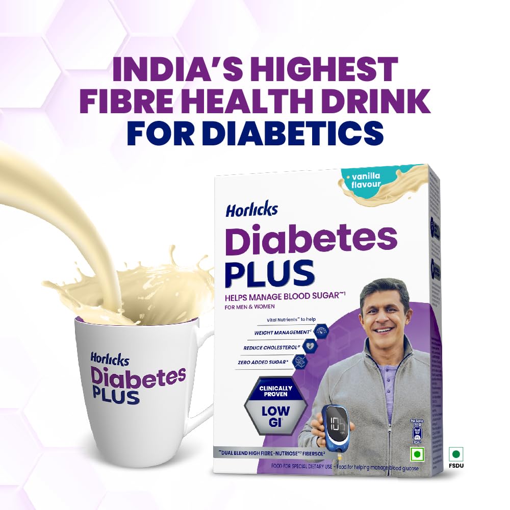 Horlicks Diabetes Plus, Vanilla, 400G, Powder – view 4