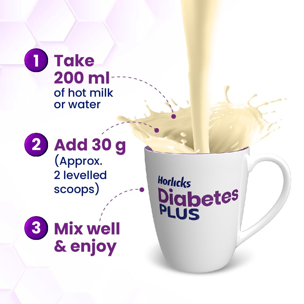 Horlicks Diabetes Plus, Vanilla, 400G, Powder – view 5
