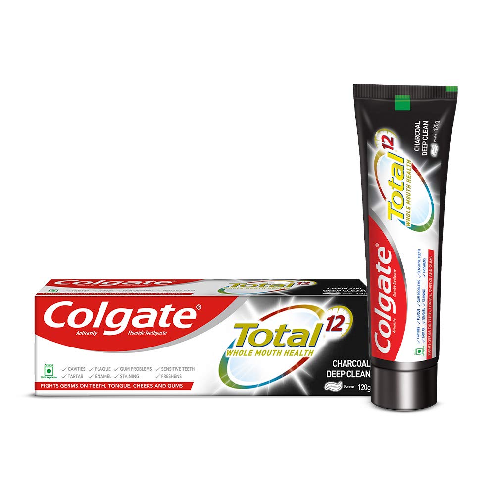 Colgate Total Whole Mouth Health, Antibacterial Toothpaste, 120gm (Charcoal Deep Clean) – view 6