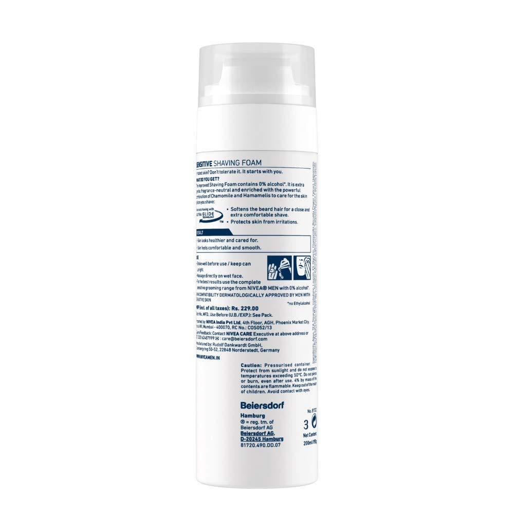 NIVEA MEN Shaving, Sensitive Shaving Foam for Face, 250ml – view 6