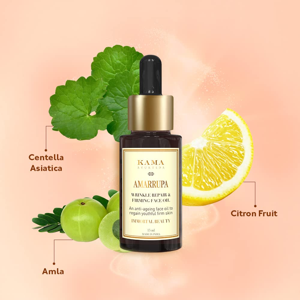 KAMA AYURVEDA AMARRUPA WRINKLE REPAIR & FIRMING FACE OIL 15ML – view 3