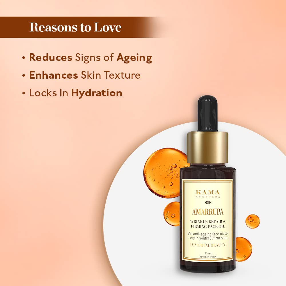 KAMA AYURVEDA AMARRUPA WRINKLE REPAIR & FIRMING FACE OIL 15ML – view 4
