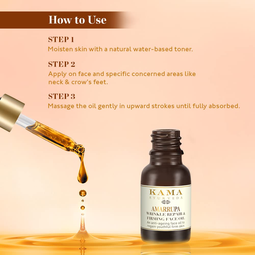 KAMA AYURVEDA AMARRUPA WRINKLE REPAIR & FIRMING FACE OIL 15ML – view 6