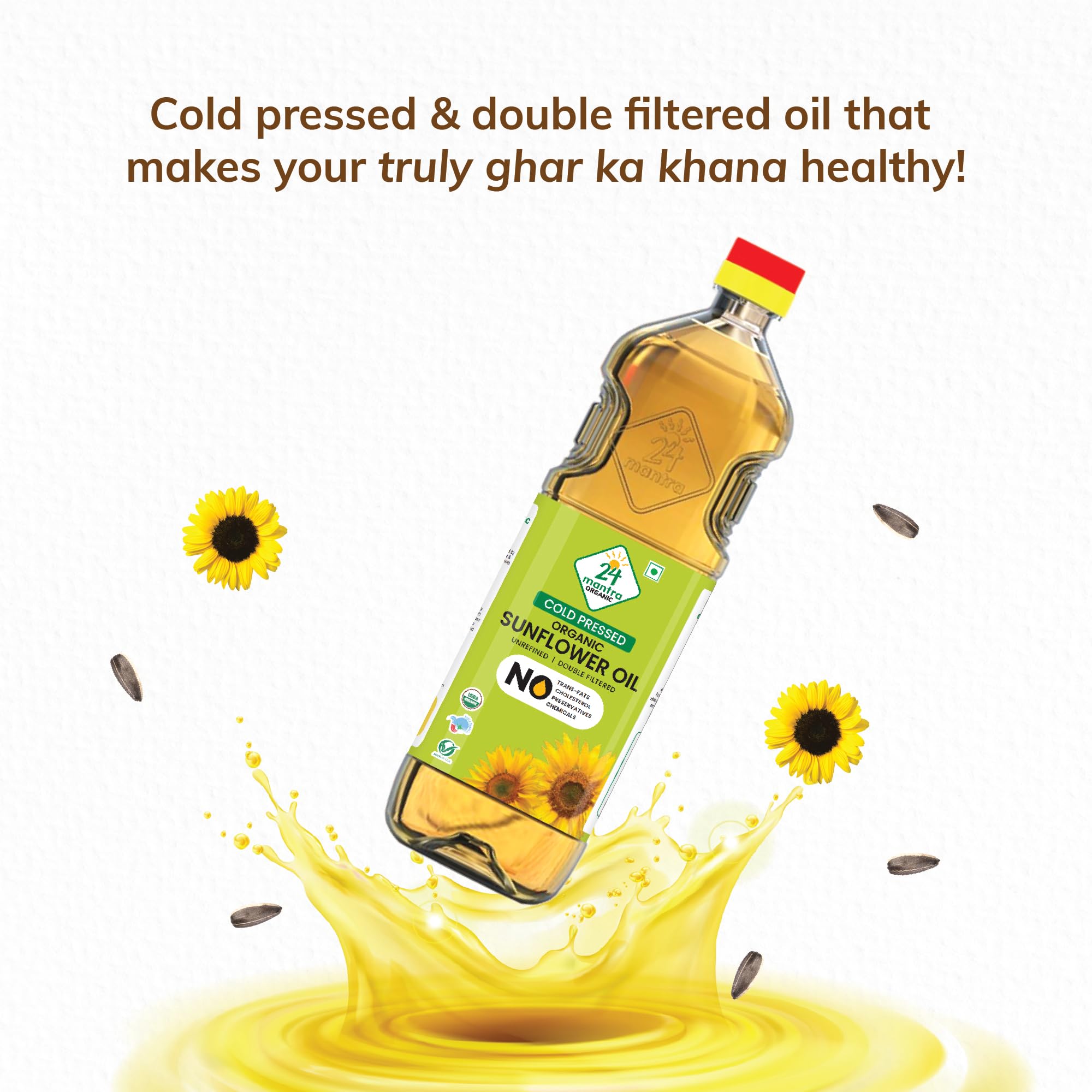 24 Mantra Organic Coldpressed Sunflower Oil 1L – view 2