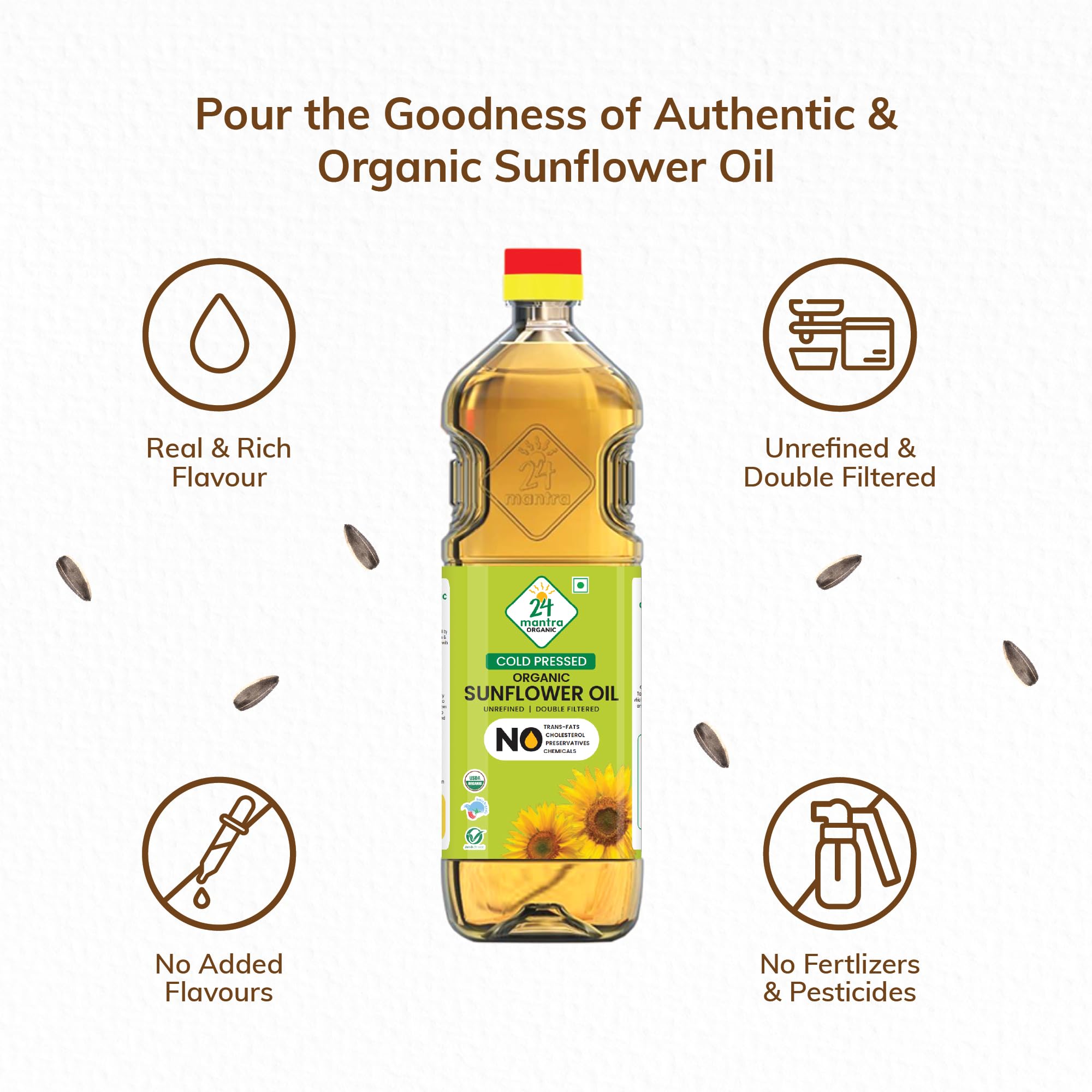 24 Mantra Organic Coldpressed Sunflower Oil 1L – view 3