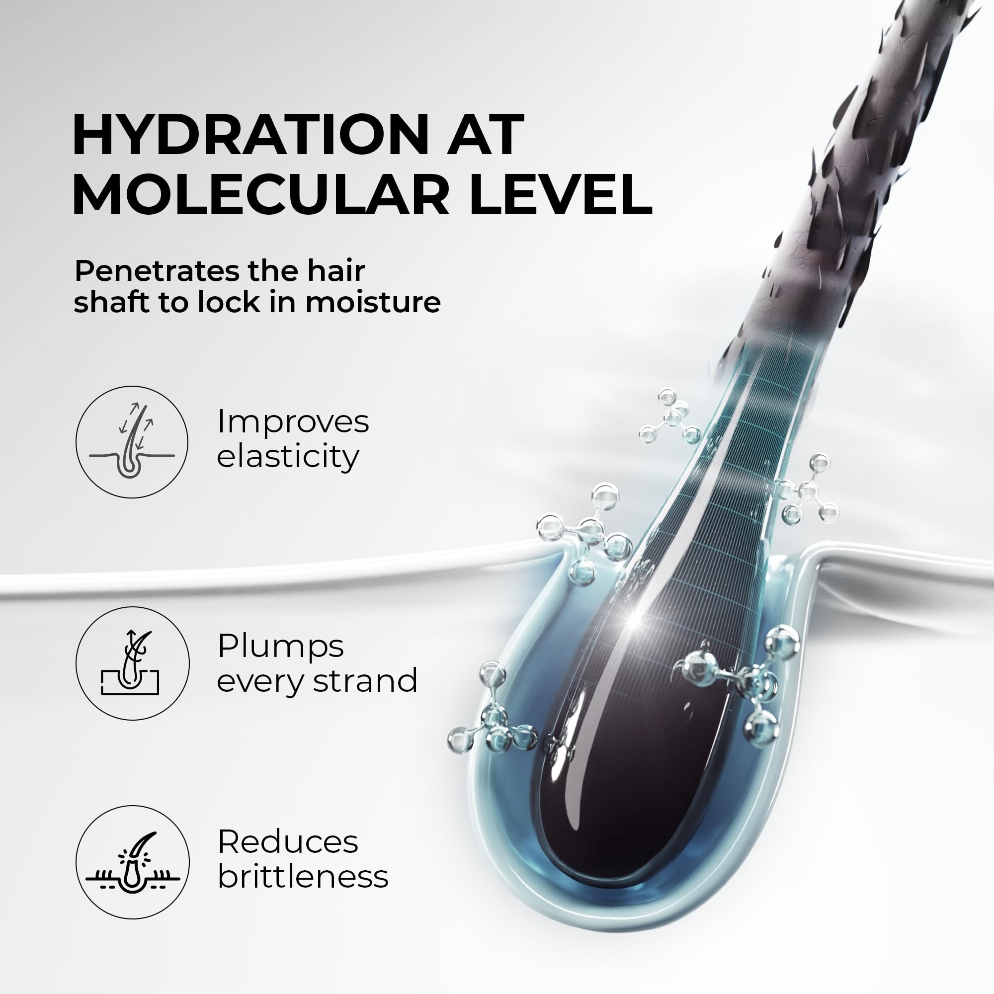 Streax Professional Vitariche Gloss Shampoo with With Hyaluronic Acid -300ml, Sulfate-Free Shampoo for Dry, Damaged & Frizzy Hair, Hydrating & Nourishing Shampoo with Hyaluron Molecules for Frizz Control, For All Hair Types – view 4