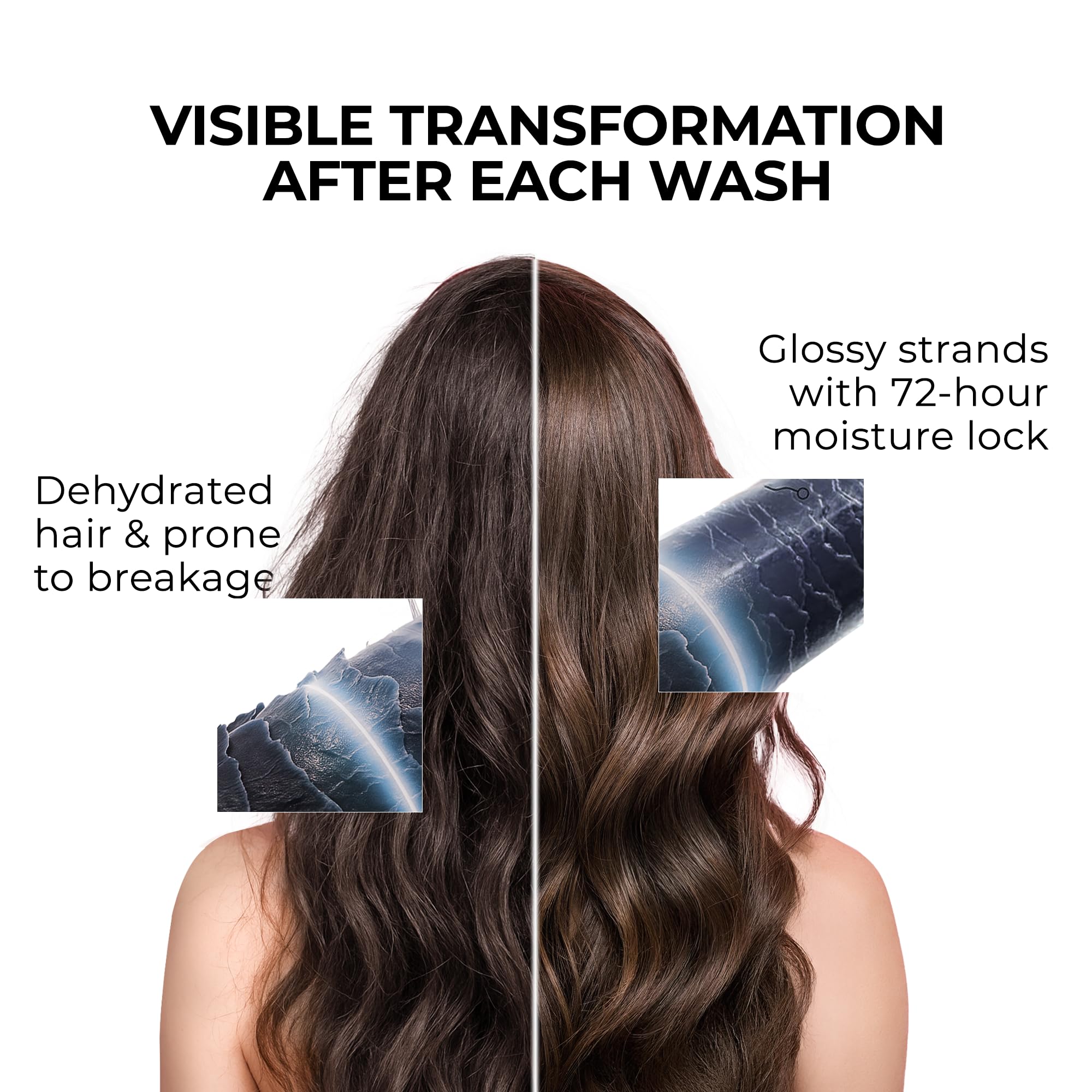 Streax Professional Vitariche Gloss Shampoo with With Hyaluronic Acid -300ml, Sulfate-Free Shampoo for Dry, Damaged & Frizzy Hair, Hydrating & Nourishing Shampoo with Hyaluron Molecules for Frizz Control, For All Hair Types – view 6