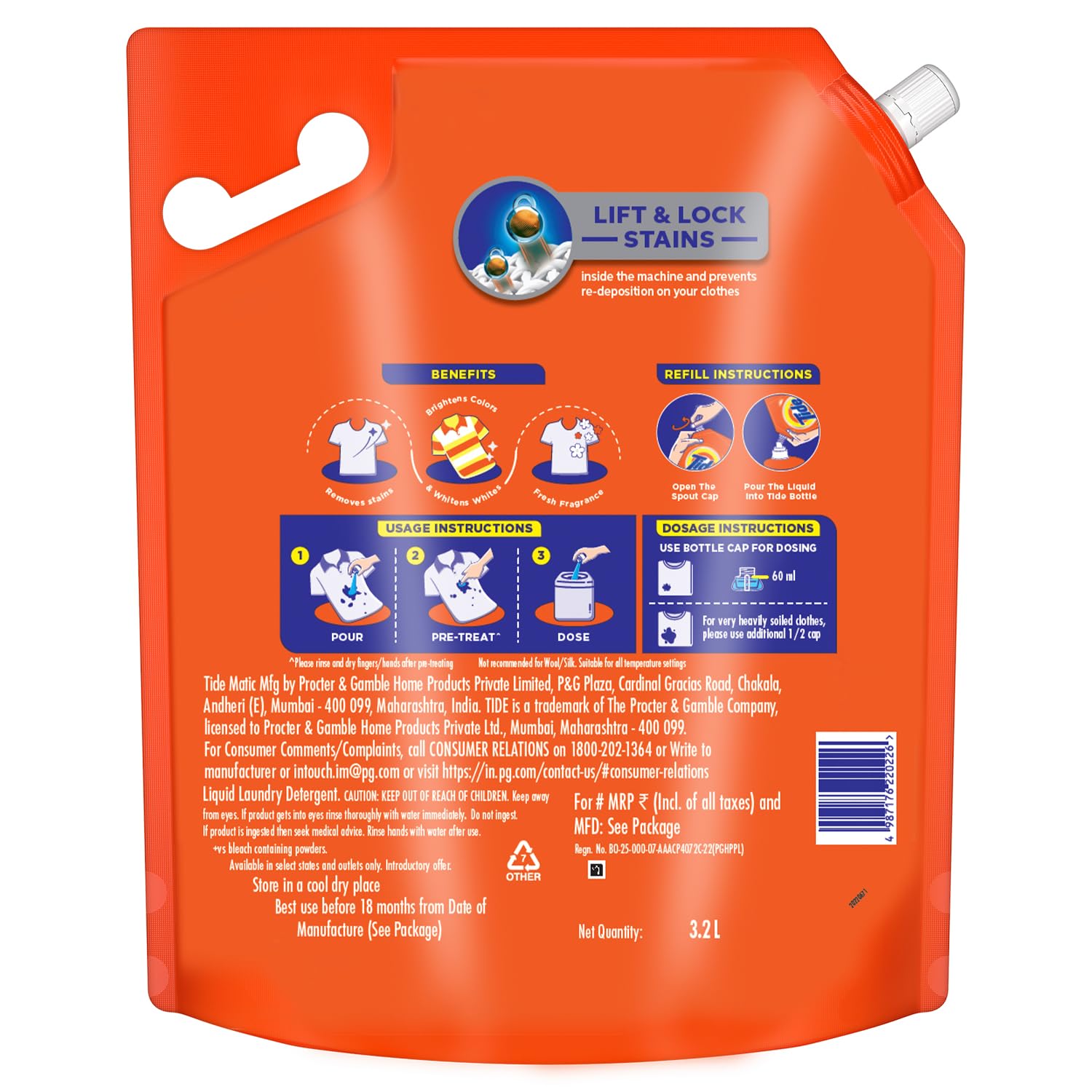 Tide Matic Liquid Detergent 3.2L Top Load Washing Machine – view 8