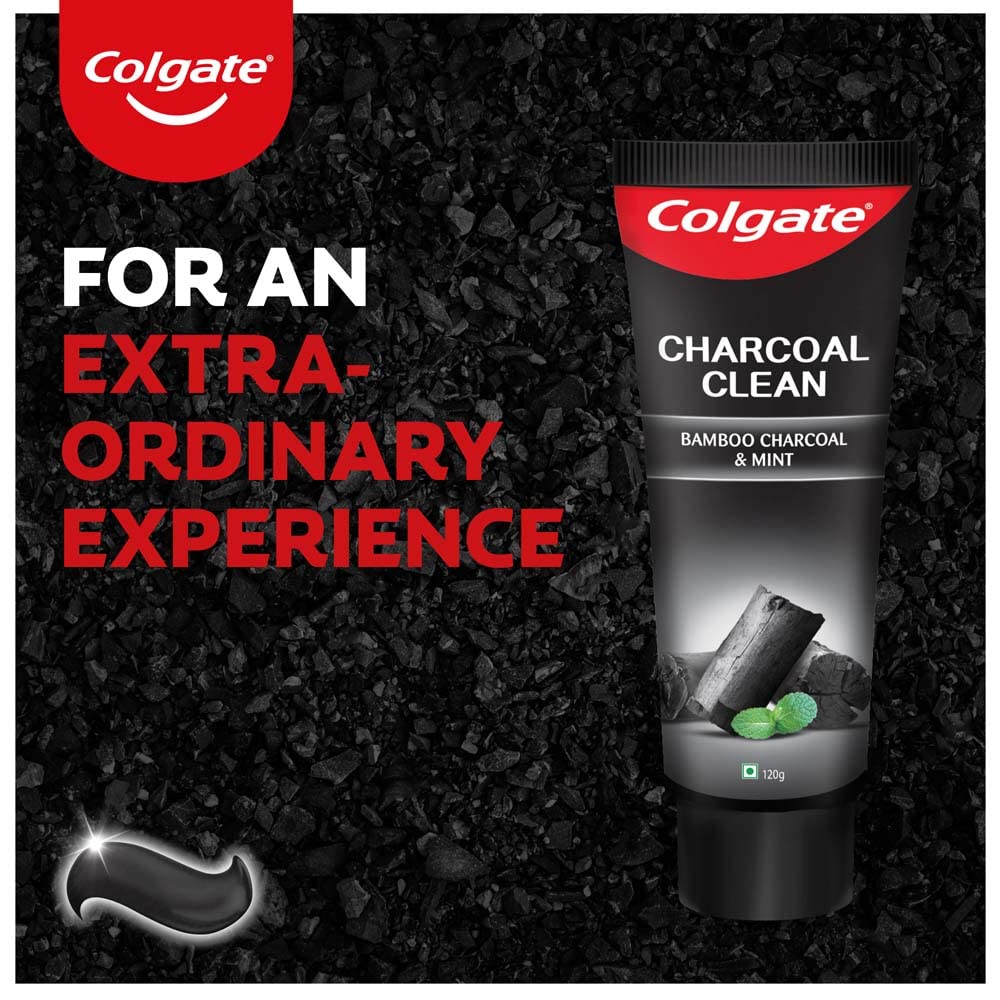 Colgate Visible White O2 Manual Toothbrush for adults- 2 Pcs & Colgate Charcoal Clean 240g (120g x 2, Pack of 2) Black Gel Toothpaste – view 6