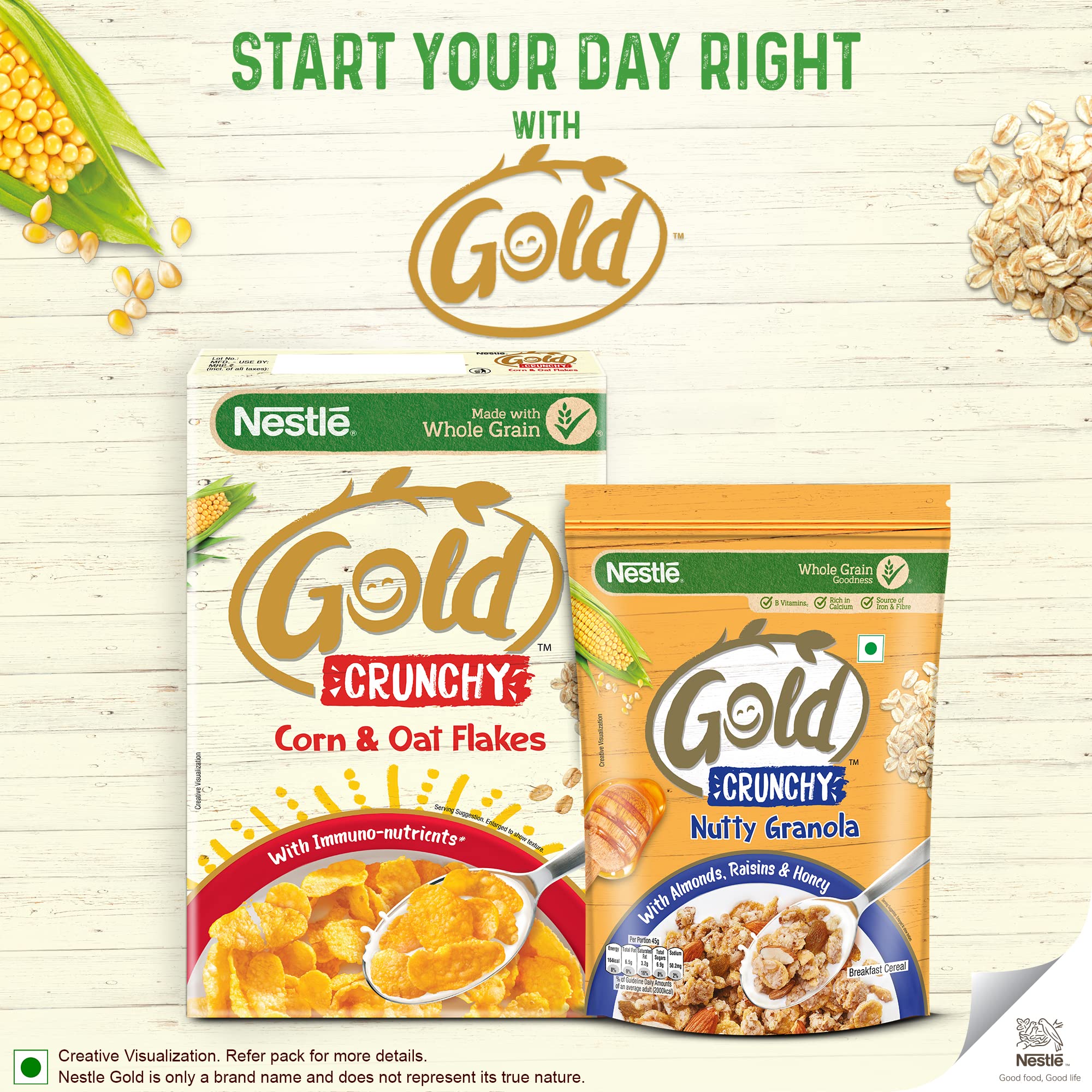 Nestle GOLD Crunchy Nutty Granola, Breakfast Cereal - 475g – view 7