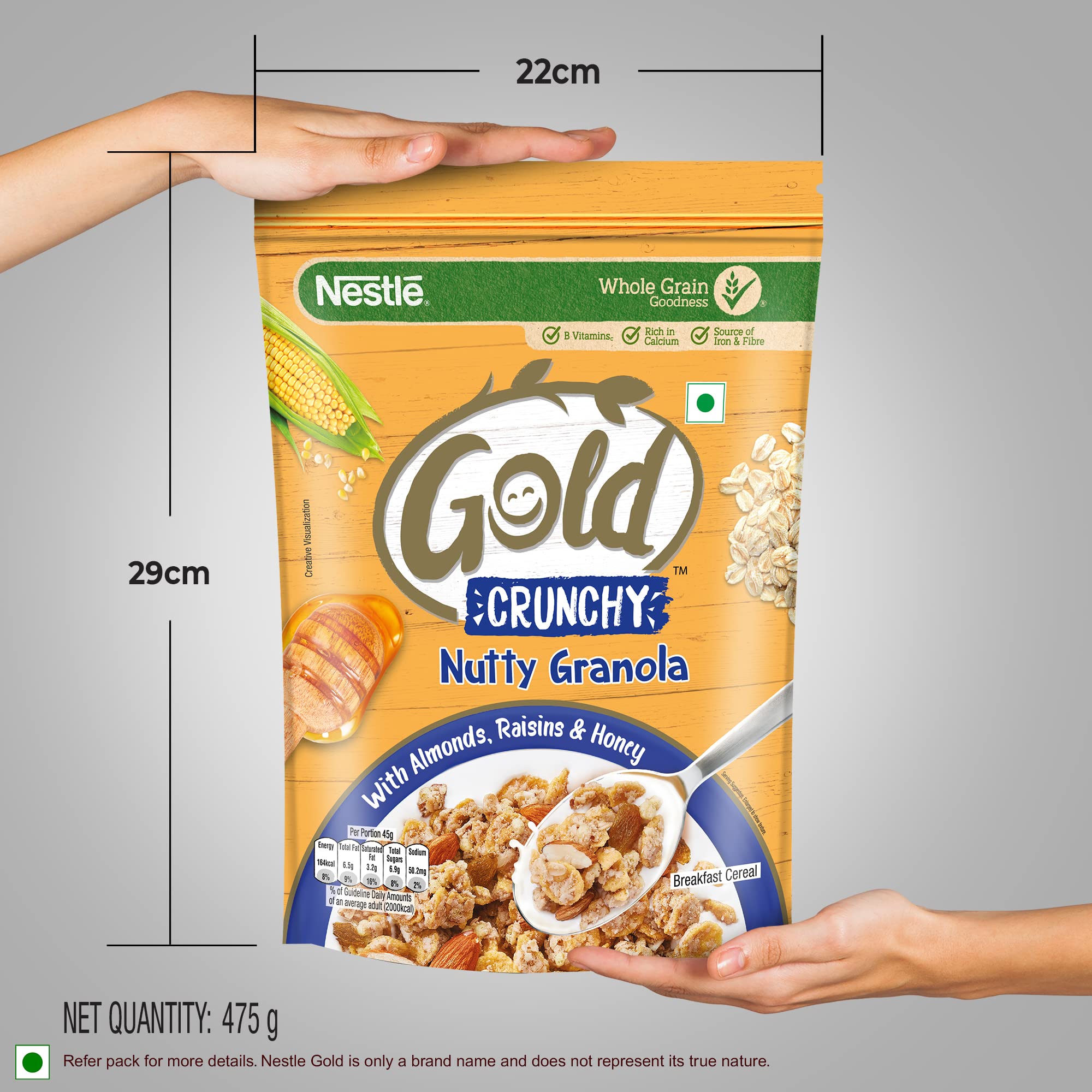 Nestle GOLD Crunchy Nutty Granola, Breakfast Cereal - 475g – view 8