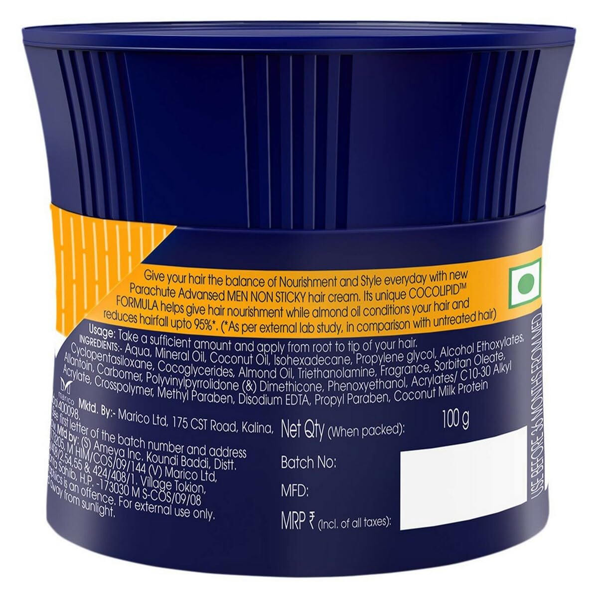 Parachute Advansed Men Hair Cream, Anti-Hairfall, 100 gm – view 2