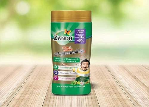 Zandu Chyawanplus 900 g immunity supplement jar packaging