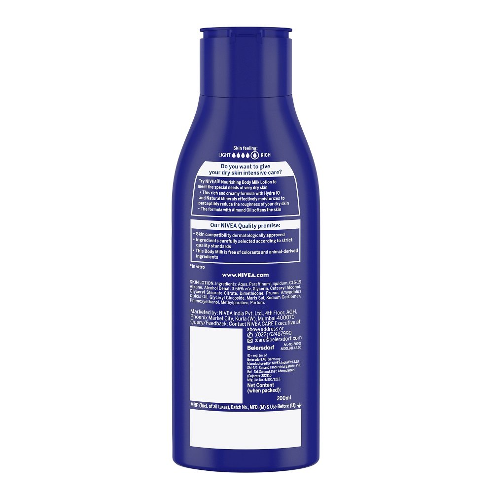 Nivea Nourishing Lotion Body Milk for 48H Moisturization, 200ml – view 4