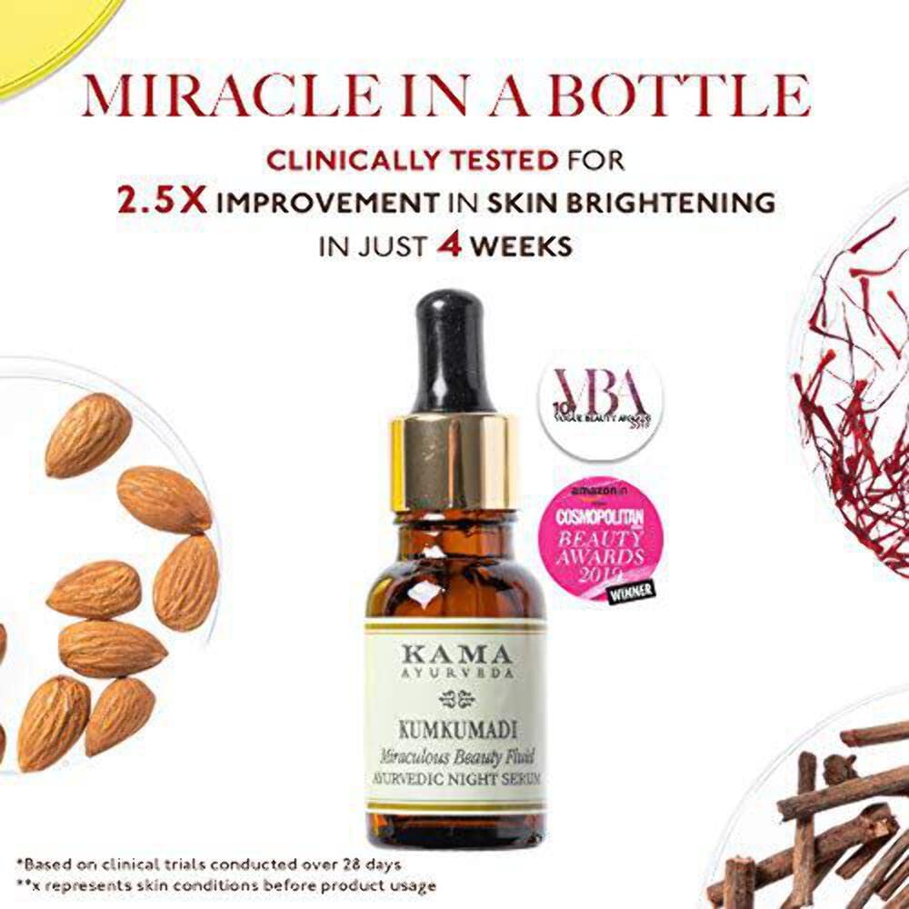 Kama Ayurveda Kumkumadi Thailam Miraculous Beauty Fluid Ayurvedic Night Serum (Facial Oil) (12ml) – view 4