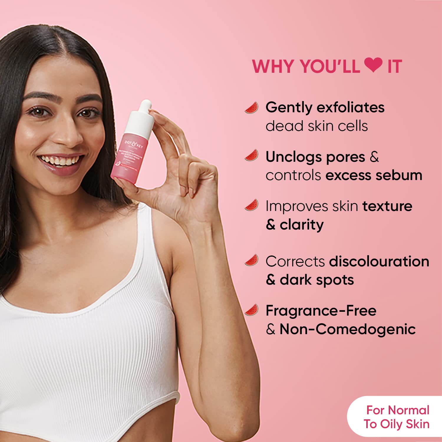Dot & Key Watermelon 10% Glycolic Serum for Face Glowing, With KojicI – view 2
