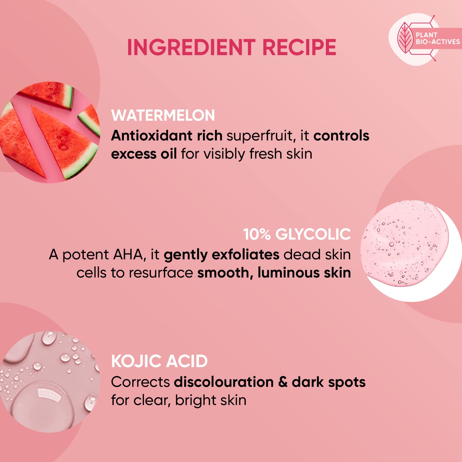 Dot & Key Watermelon 10% Glycolic Serum for Face Glowing, With KojicI – view 3