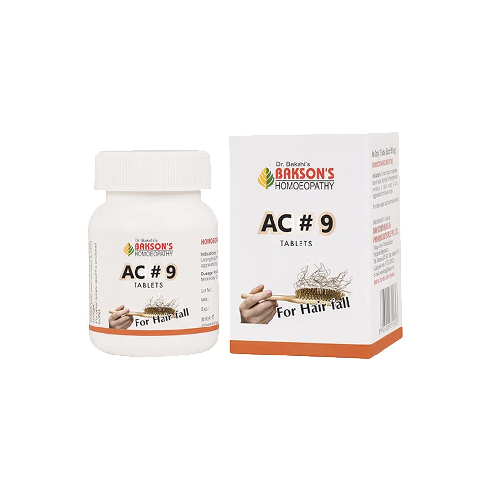 Dr. Bakshi's Bakson AC #9 hair tablets 75-tablet pack