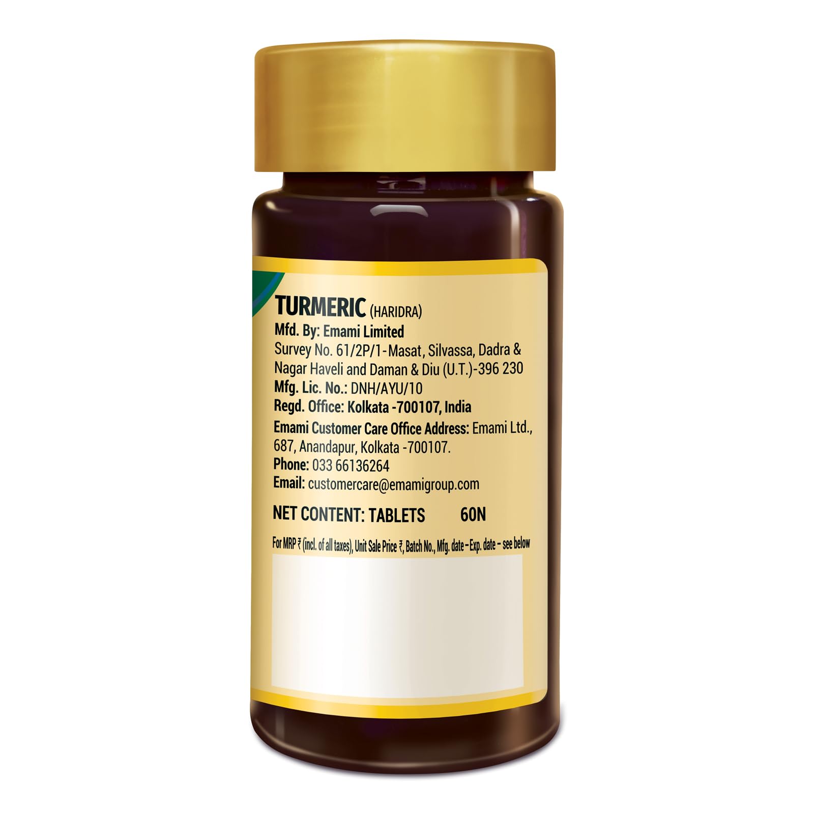 Zandu Turmeric Tablets with 100% Pure Turmeric Extract for Enhanced Immunity – view 2