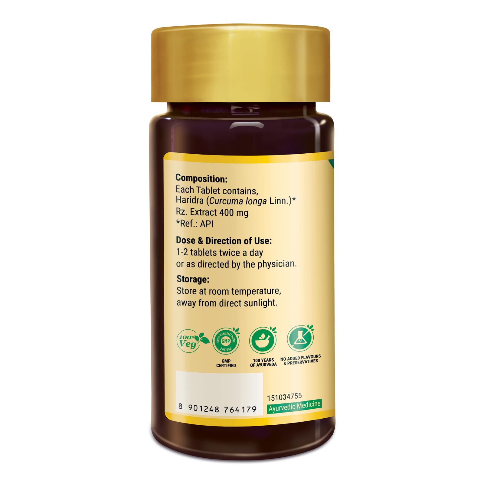 Zandu Turmeric Tablets with 100% Pure Turmeric Extract for Enhanced Immunity – view 3