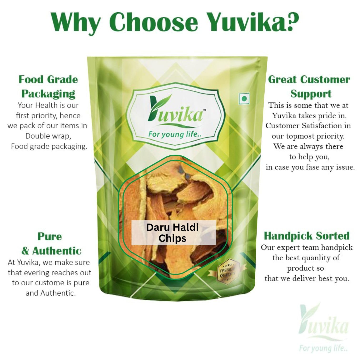YUVIKA Daru Haldi Chips - Berberis Aristata (100 Grams) – view 3
