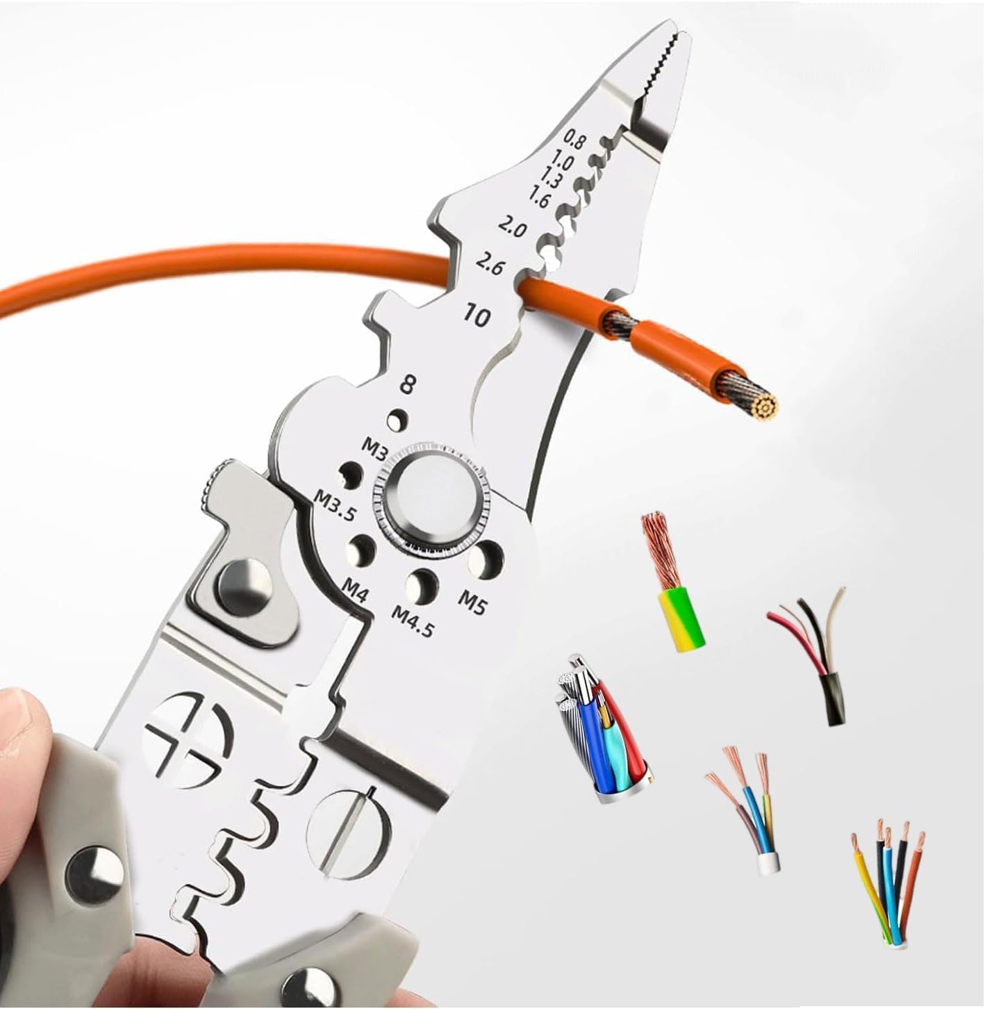 ELMVIA All in 1 Multifunction Stainless Steel Wire Stripper/Wire Crimping Tool, Wire Cutter, Wire Crimper, Cable Stripper, Wiring Tools and Multi-Function Hand Tool (ALL IN 1) – view 5