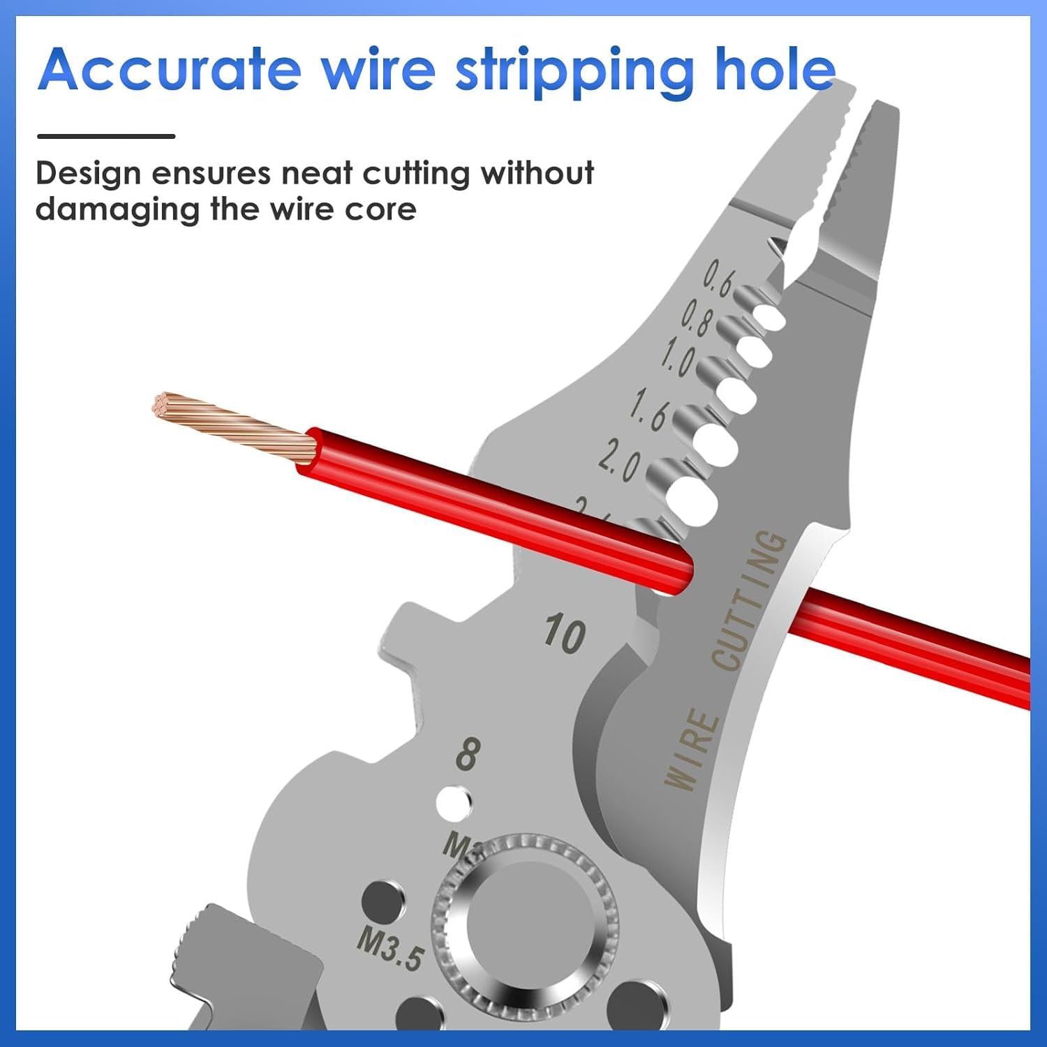 ELMVIA All in 1 Multifunction Stainless Steel Wire Stripper/Wire Crimping Tool, Wire Cutter, Wire Crimper, Cable Stripper, Wiring Tools and Multi-Function Hand Tool (ALL IN 1) – view 8