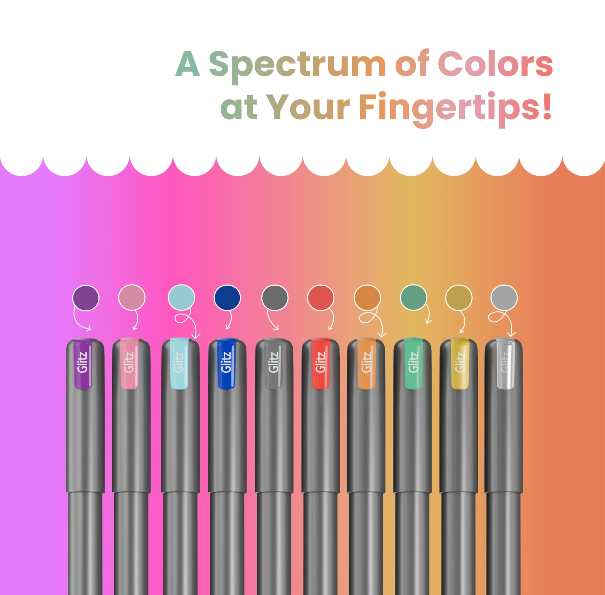 Pentonic Glitz 1.0 mm Multicolor Glitter Gel Pen – view 5