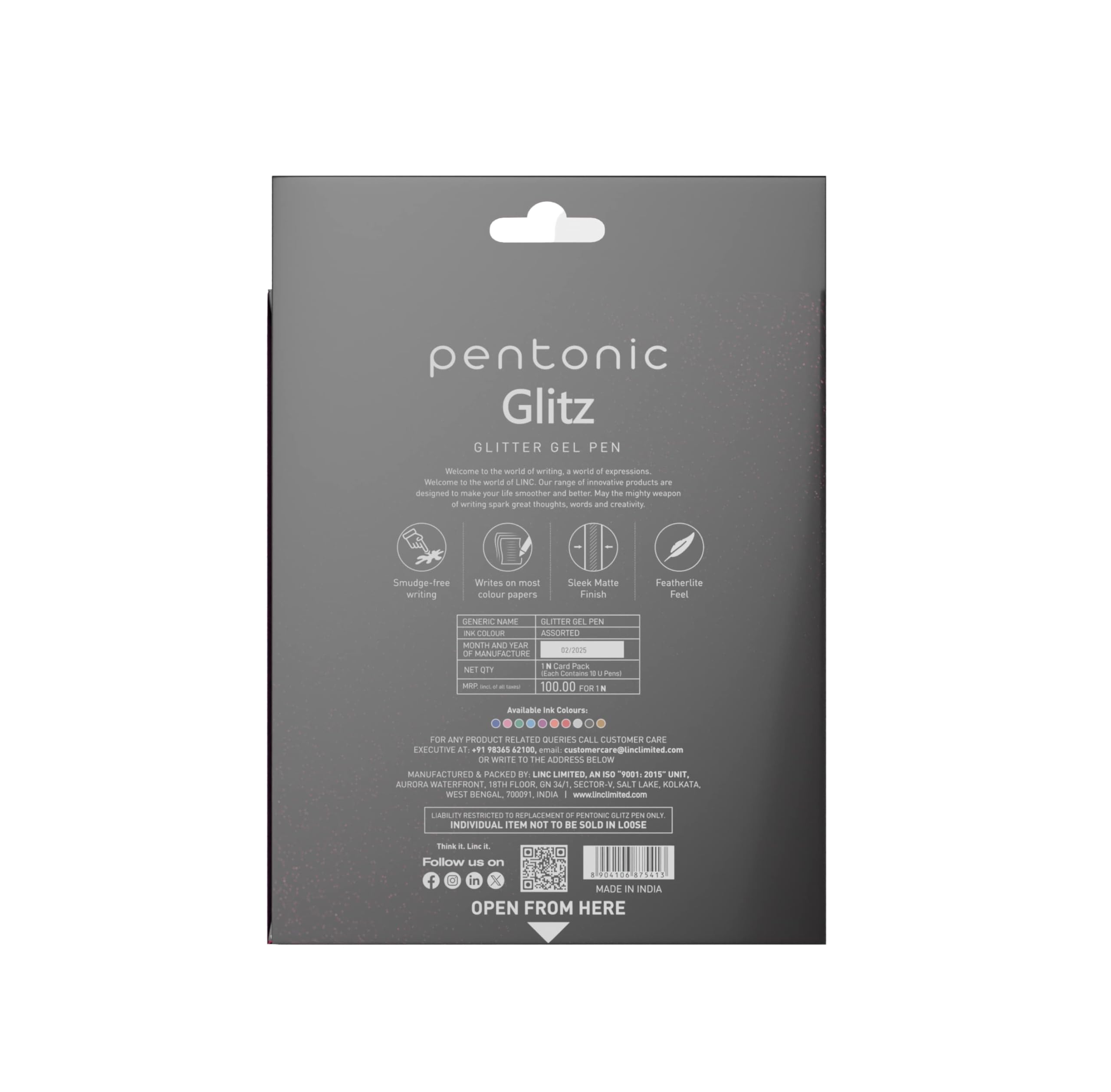 Pentonic Glitz 1.0 mm Multicolor Glitter Gel Pen – view 9