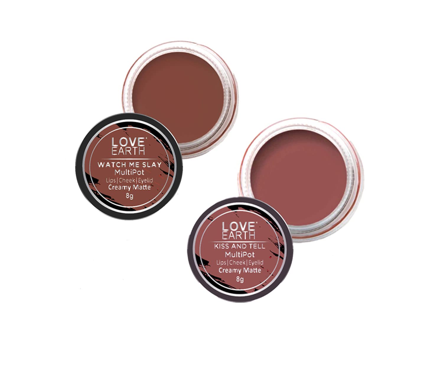 Love Earth lip and cheek tint combo in two wearable shades