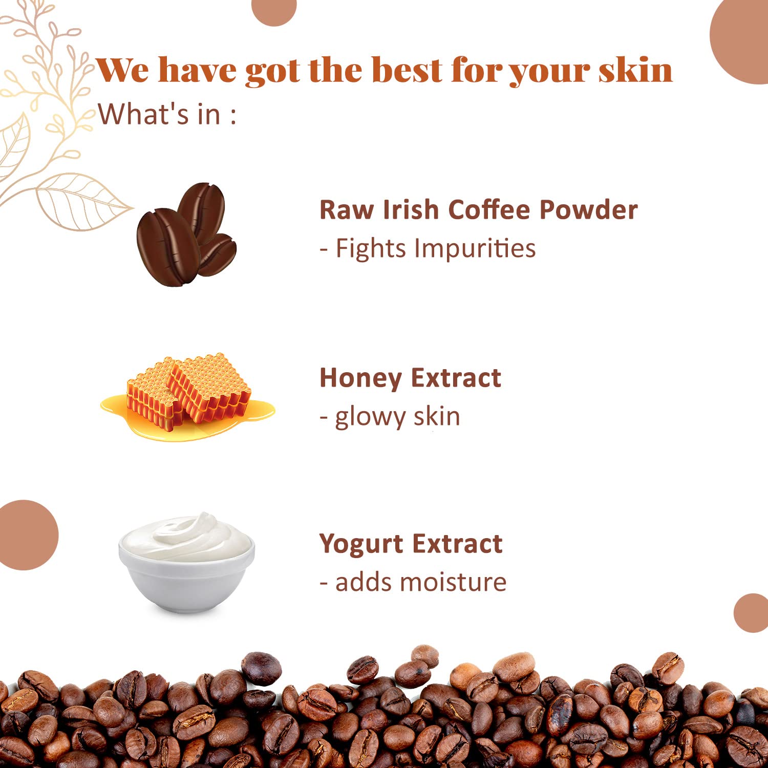 NutriGlow NATURAL'S Coffee Face Cleanser with Yogurt & Honey for Blackhead Removal Face Wash (100 g) – view 5