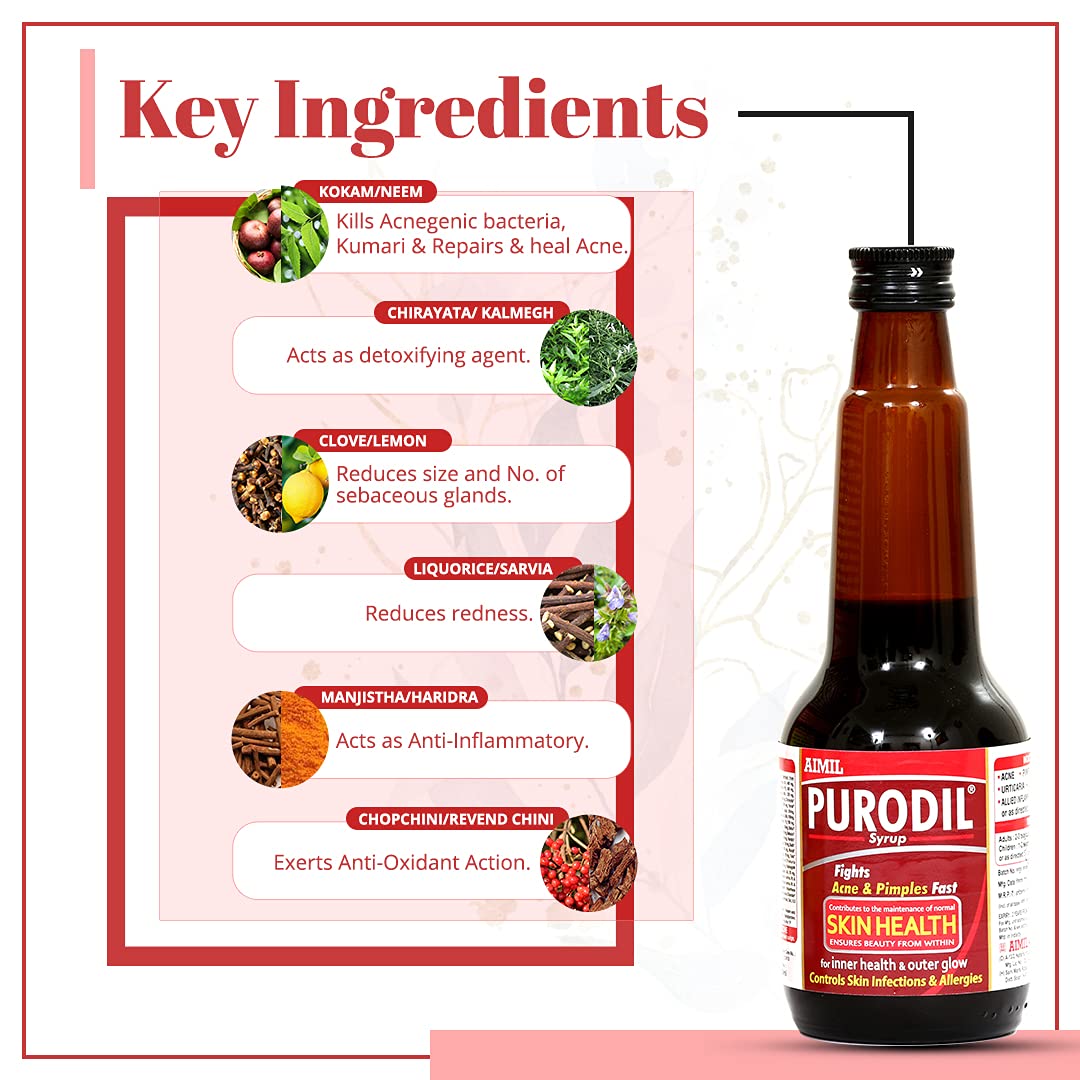AIMIL Purodil Syrup for Pimple and Acne free Skin – view 6