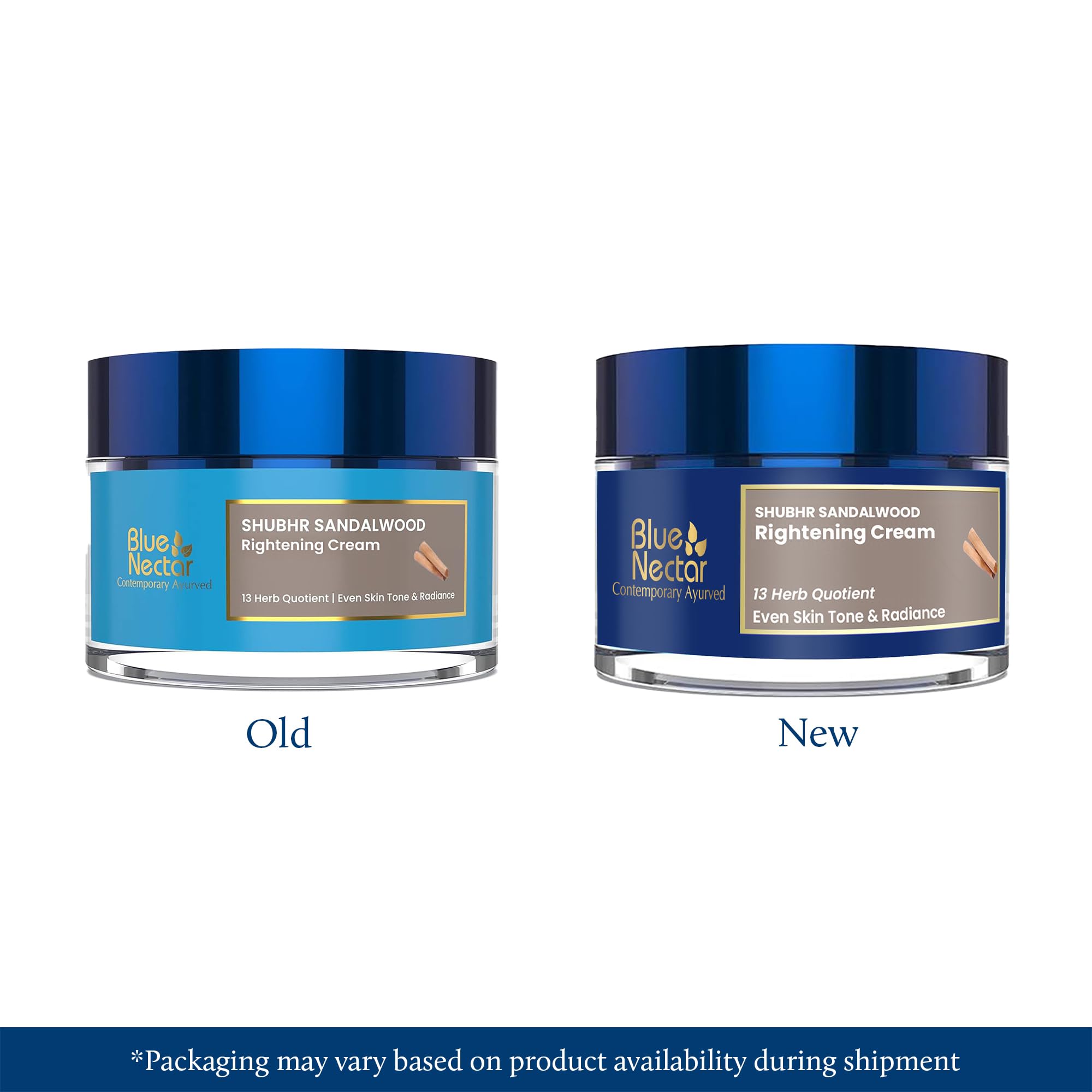 Blue Nectar Ayurvedic Sandalwood Radiance and Skin Brightening Cream Moisturizing Day Cream for Women for Daily Use Plant Based Face Cream for Women (13 Herbs, 50g) – view 2