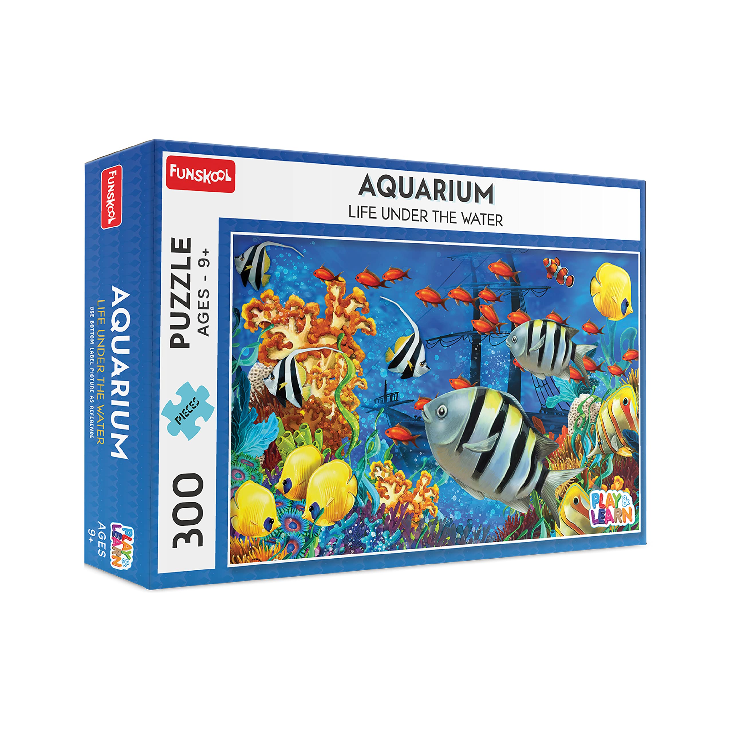 Aquarium themed 300-piece jigsaw puzzle for kids age 9+