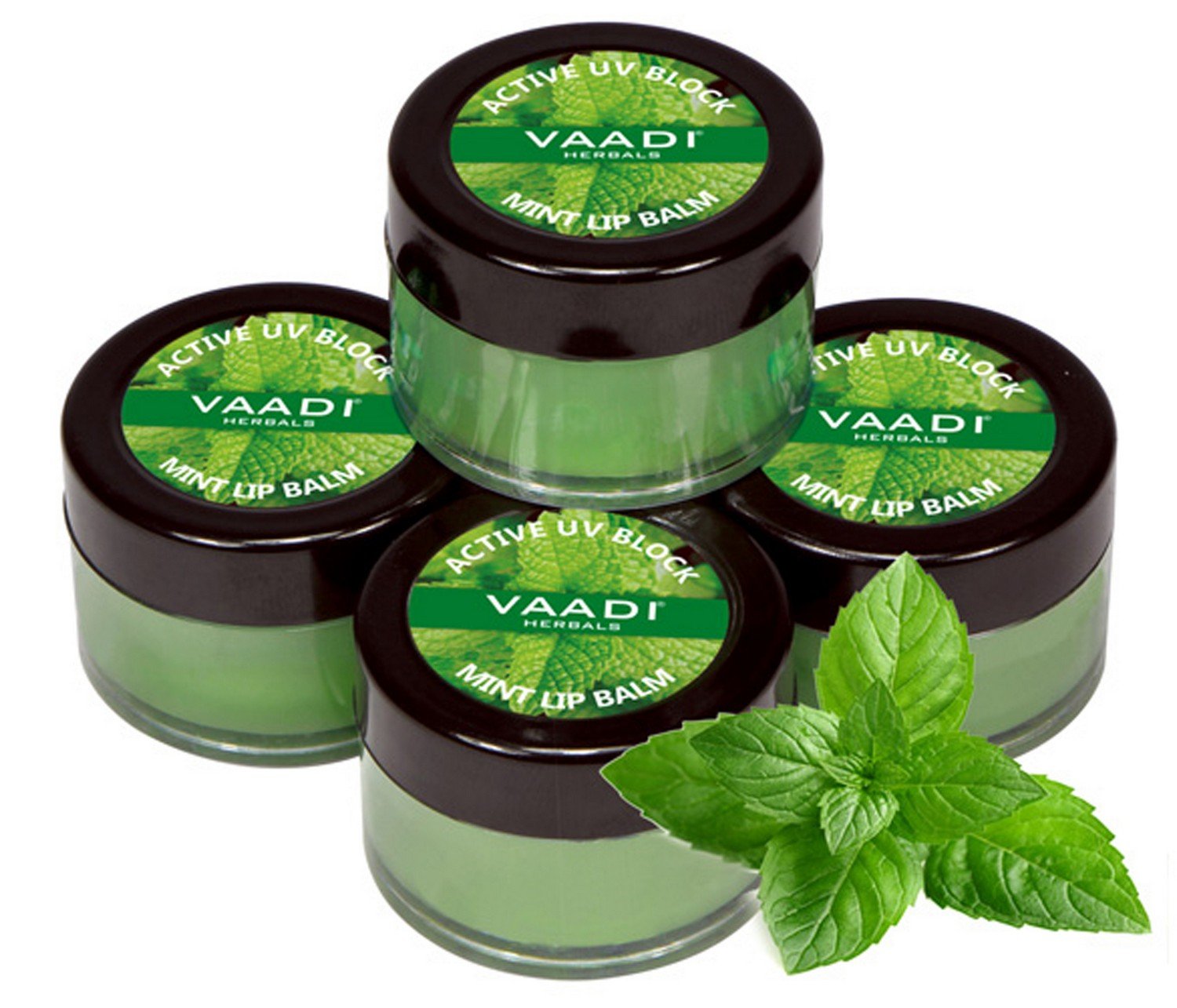 Vaadi Herbals Value Lip Balm, Mint, 4 x 10g – view 2