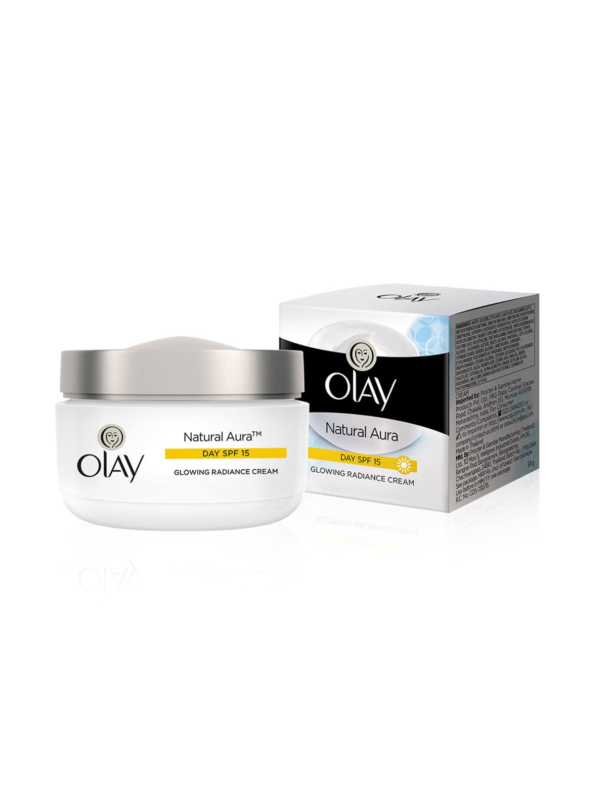 Olay Natural Aura SPF 15 day cream jar for face care
