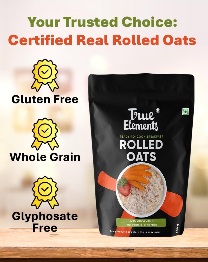 True Elements Rolled Oats 1 kg - Breakfast Cereal – view 8
