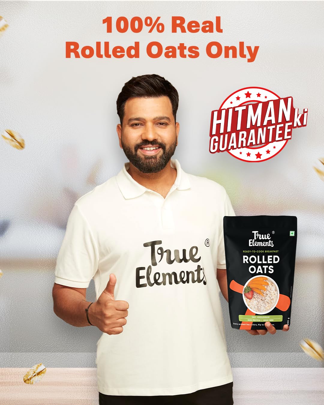 True Elements Rolled Oats 1 kg - Breakfast Cereal – view 9