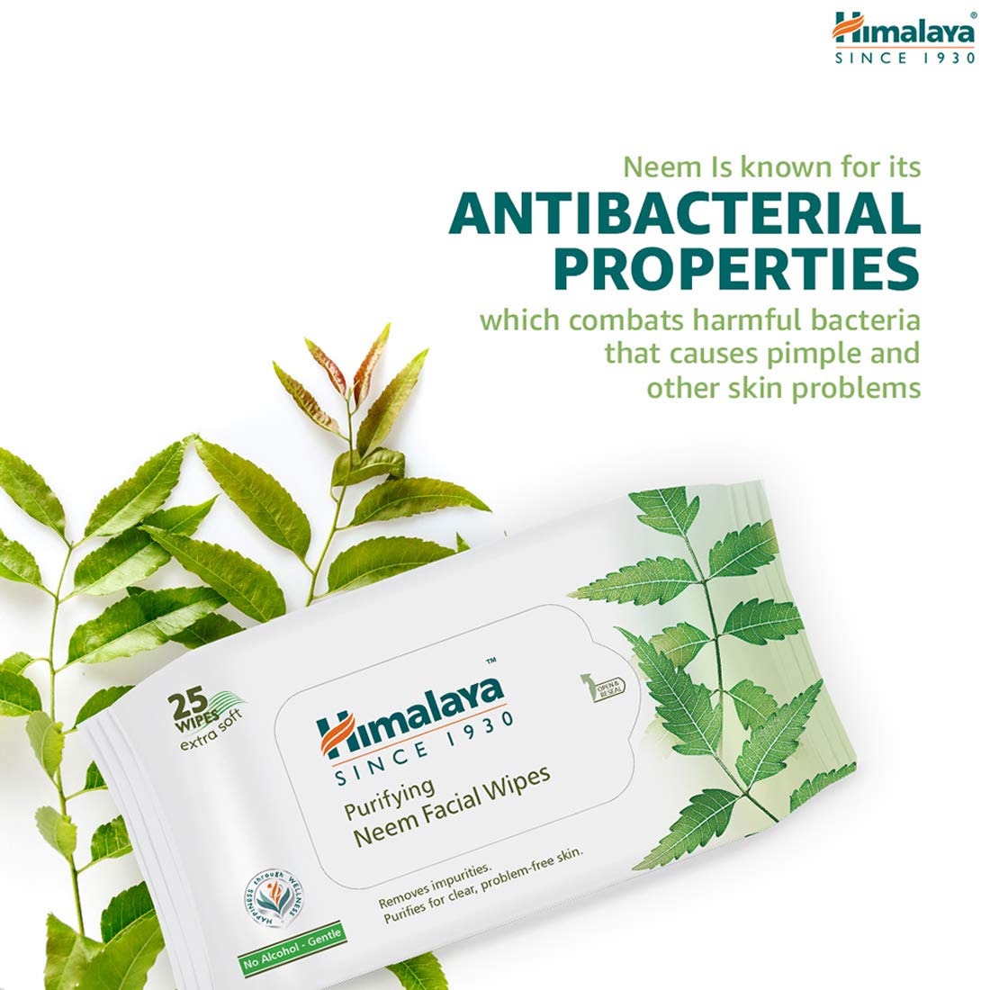 Himalaya Purifying Neem Facial Wipes, 10 Count – view 3