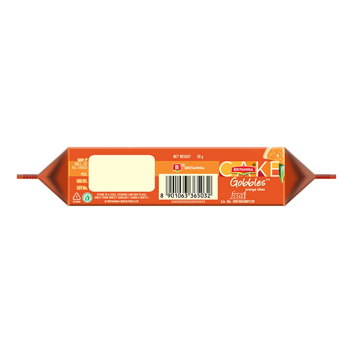 Britannia Gobbles Bar Cake Orange Bites, 30 g – view 3