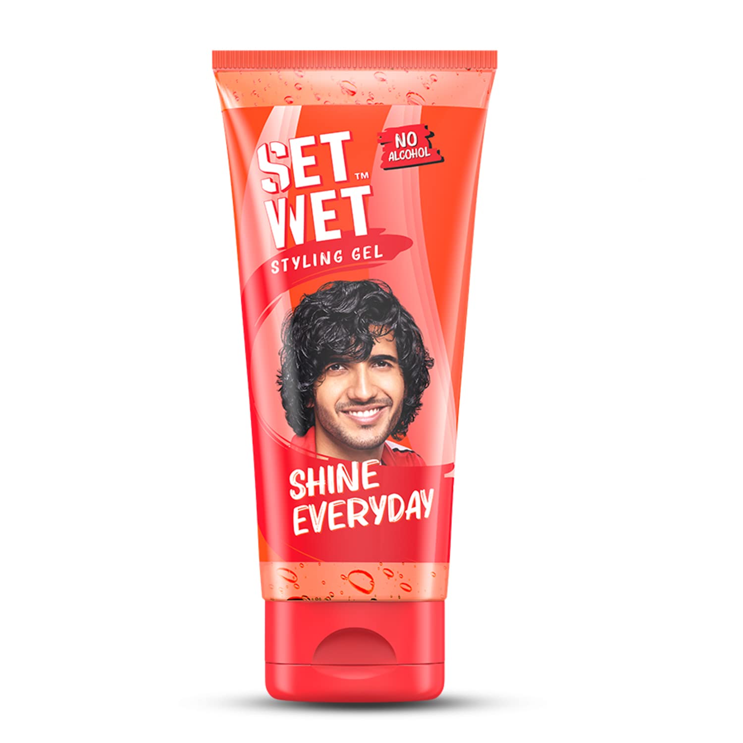 Set Wet men's styling hair gel tube with high-shine finish
