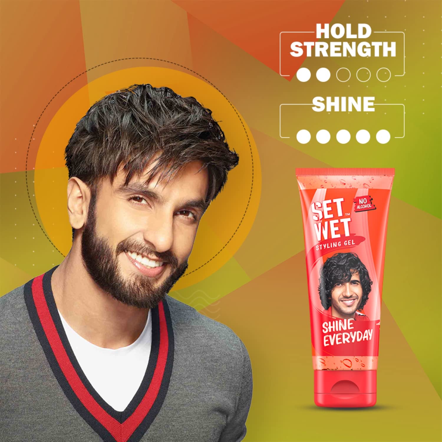 Set Wet Styling Hair Gel for Men - Shine Everyday, 50gm – view 4