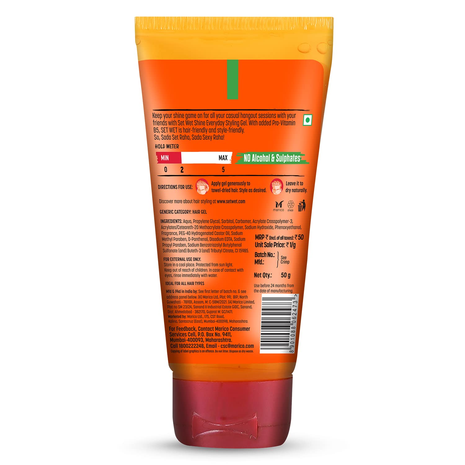 Set Wet Styling Hair Gel for Men - Shine Everyday, 50gm – view 9