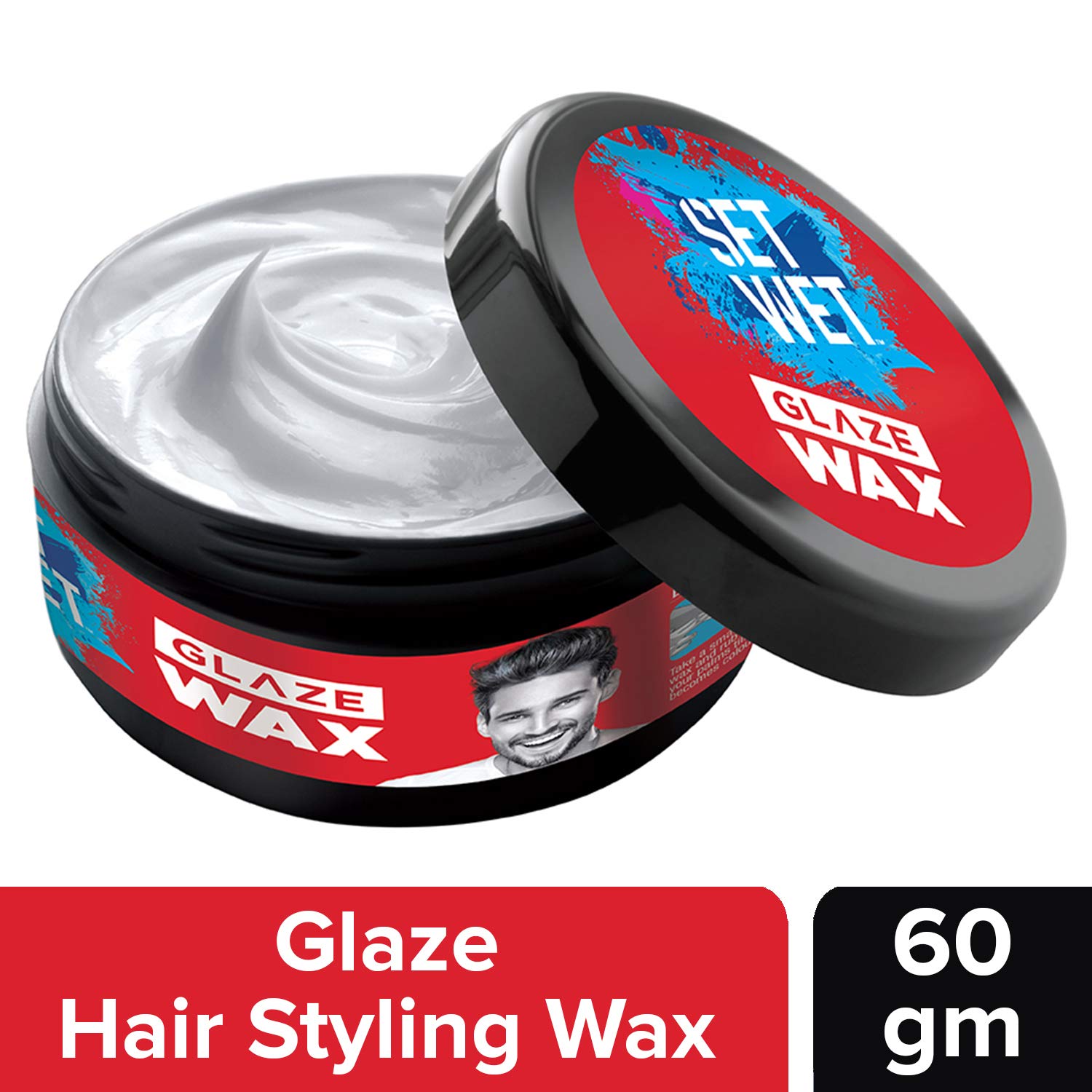 Set Wet Glaze Hair Styling Wax for Men, 60 gm And Set Wet Matte Hair Styling Wax for Men, Re-Styling, Matte Texture, 60 gm – view 3