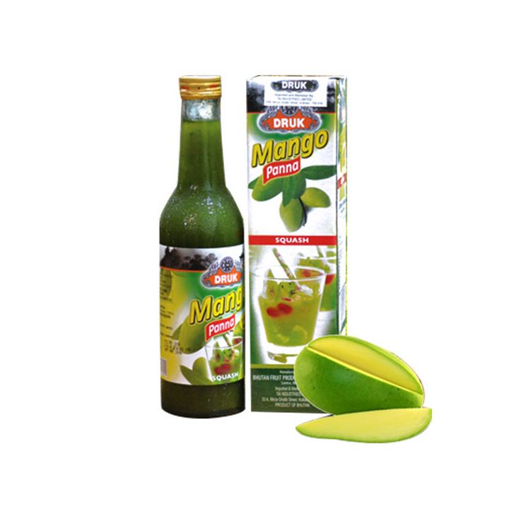 Druk mango panna fruit squash bottle for everyday home drinks