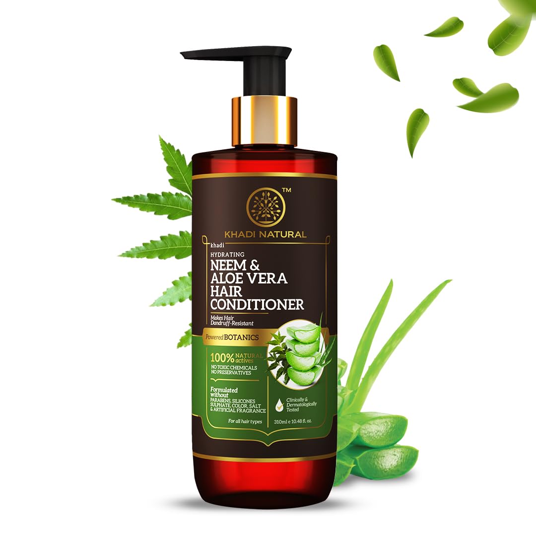Khadi Natural anti-dandruff neem and aloevera hair conditioner bottle