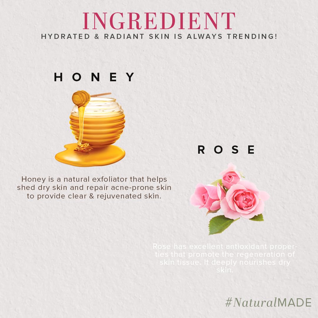 Khadi Natural Rose & Honey Gift Pack with Rose & Honey Body Wash, Rose & Honey Moisturizer & Rose Water Skin Toner – view 4