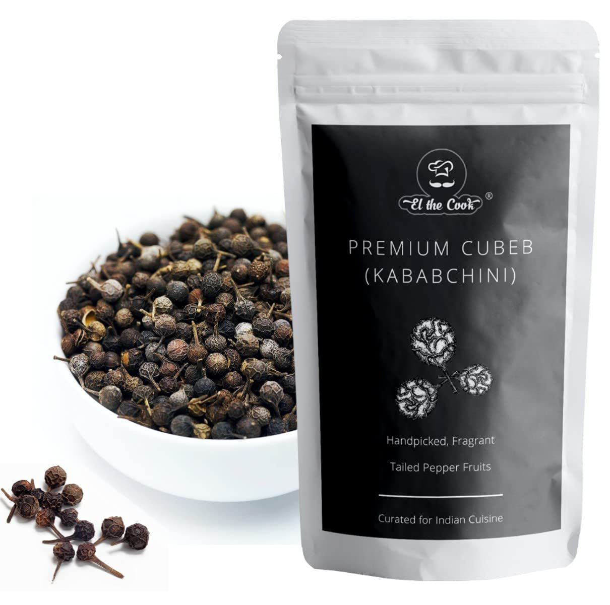 Whole kabab chini cubeb pepper spice pack for Indian cooking