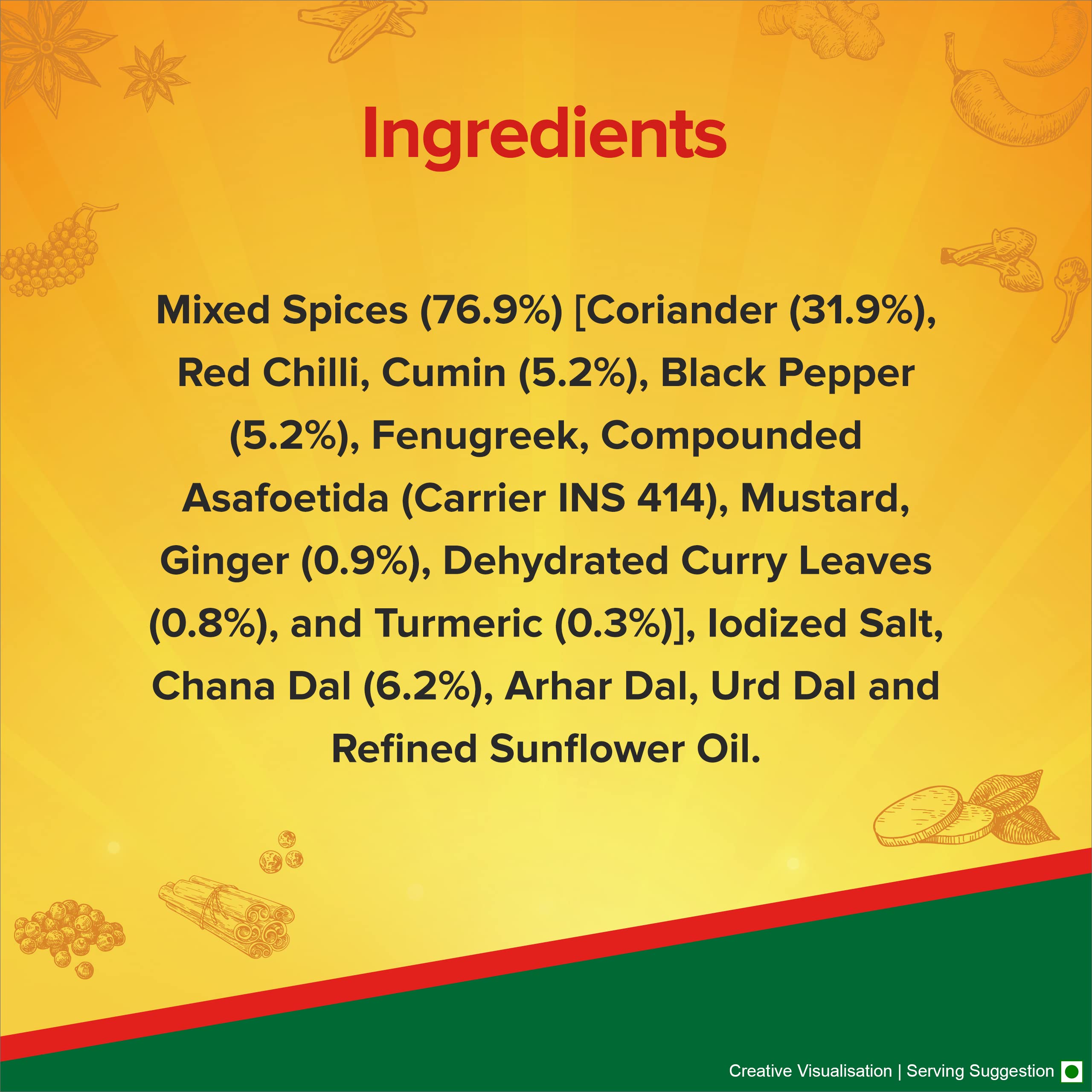 Aashirvaad Sambar Masala, 100g, Blended Spice for Authentic Taste and Colour – view 7