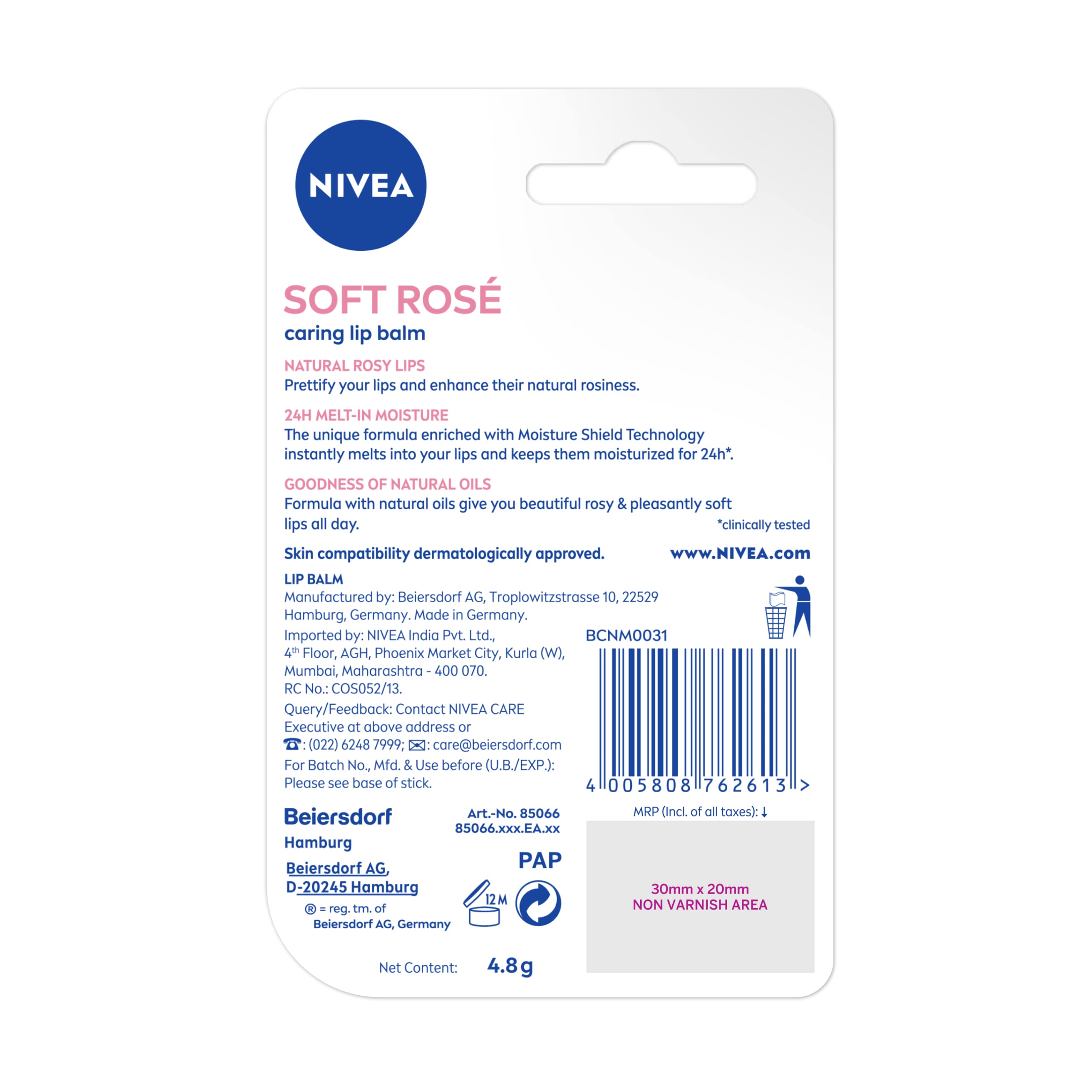 NIVEA Soft Rose Shine 4.8g Lip Balm – view 8